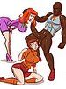 Spread that monster nigger goo all over me - Interracial cartoon by Dsan