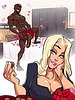 You like how mommy milks your thick piece of black meat - Interracial porn toon by Cherry Mouse street